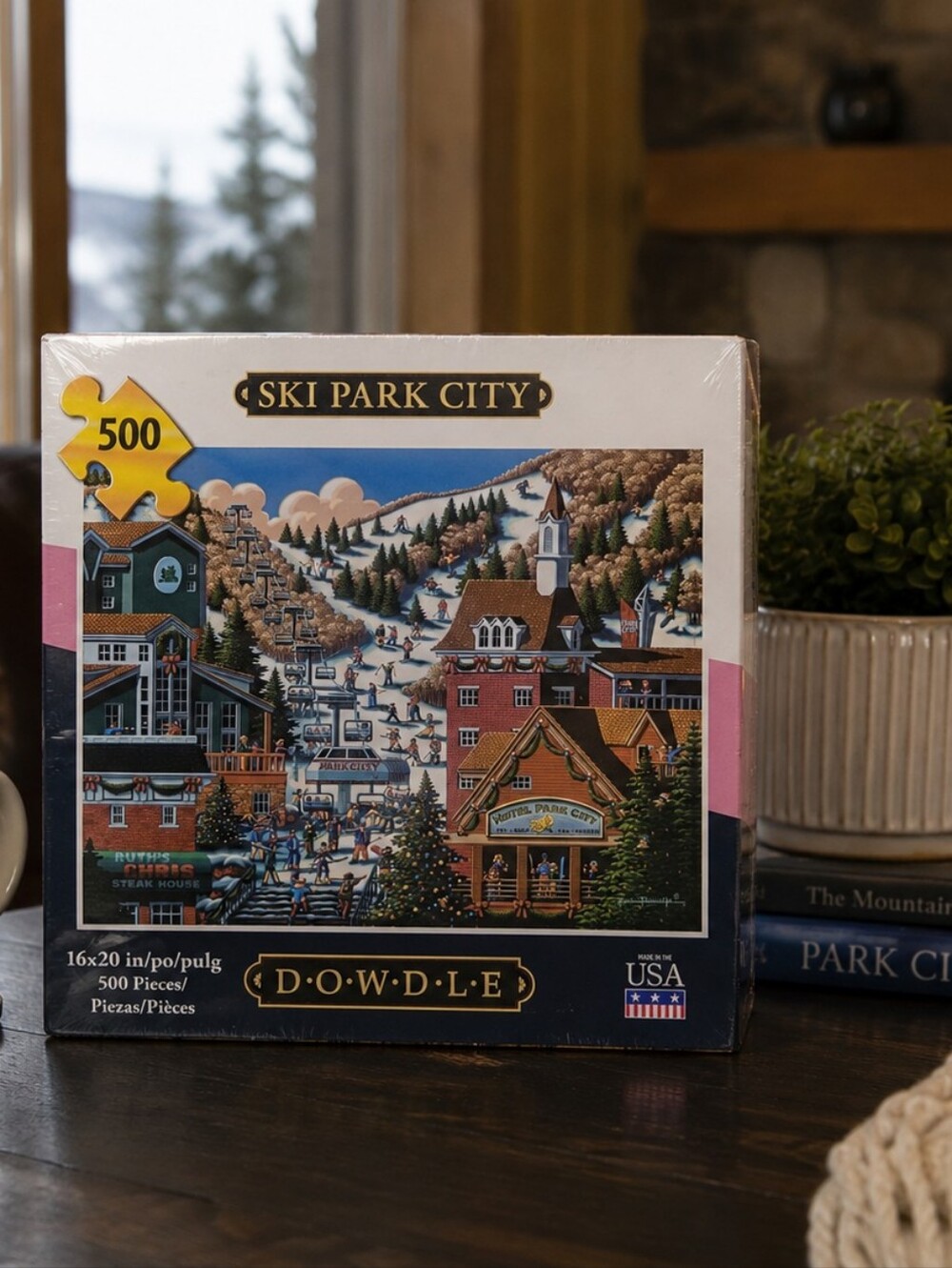 Dowdle Ski Park City 500 Piece Jigsaw Puzzle New Sealed Made in USA Eric Dowdle